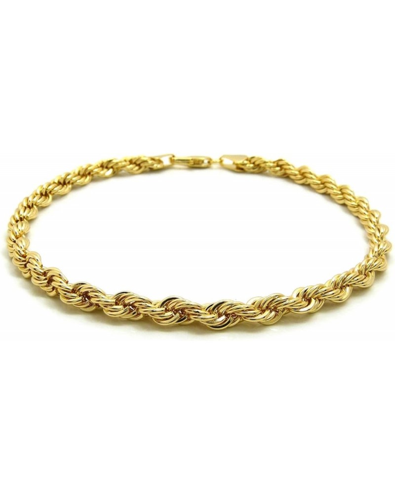 Anklet for Women Electro Gold Plated Ankle Bracelet - Made in Korea 5mm 10" Rope Anklet $9.68 Anklets