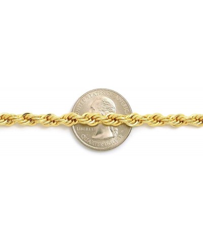 Anklet for Women Electro Gold Plated Ankle Bracelet - Made in Korea 5mm 10" Rope Anklet $9.68 Anklets