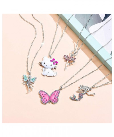 3/6 Pcs Cute Necklaces for Teen Girls - Adorable Pastel Crystal Necklace for Little Girls - Unicorn Gifts for Girls - Fairy G...