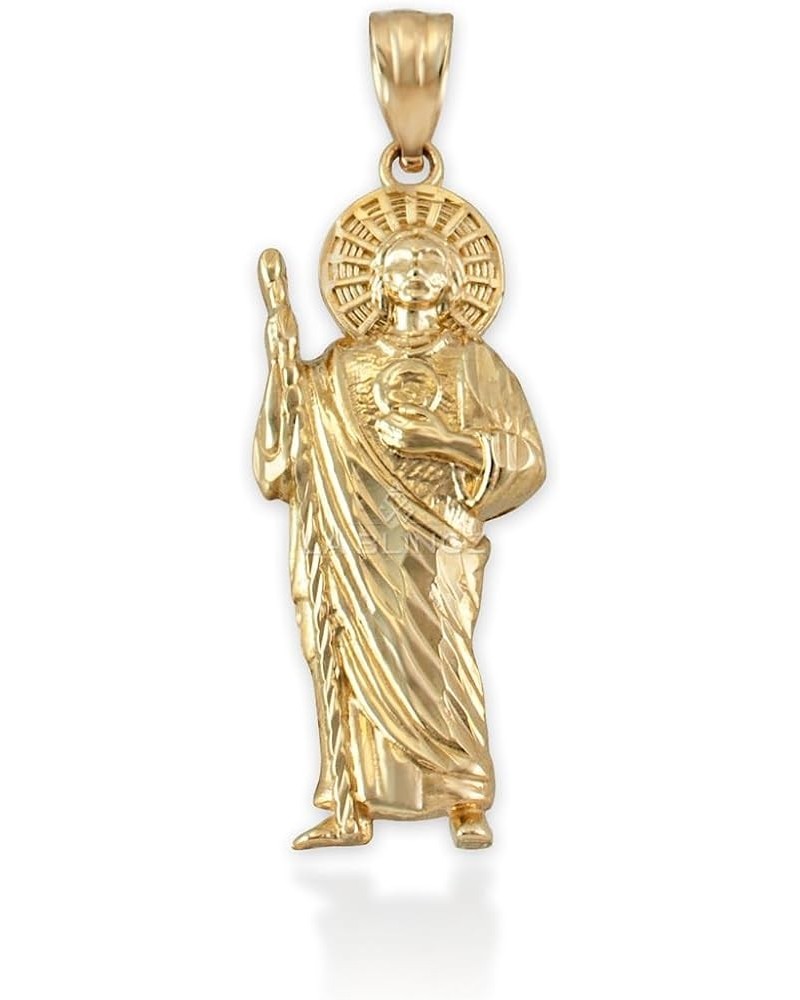 14 K Yellow Gold Saint Jude Sparkle-cut Pendant Necklace Pendant Only $99.75 Necklaces