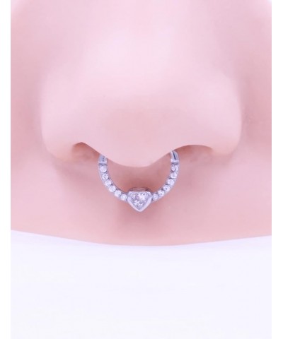 316L Surgical Steel Septum Rings 16g 10:Heart 16g 10mm $10.08 Others