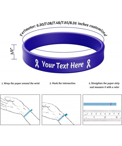 Handwerke Custom Rubber Bracelets Personalized Silicone Wristbands with Your Own Text, Customized Silicone Wirstbands for Par...