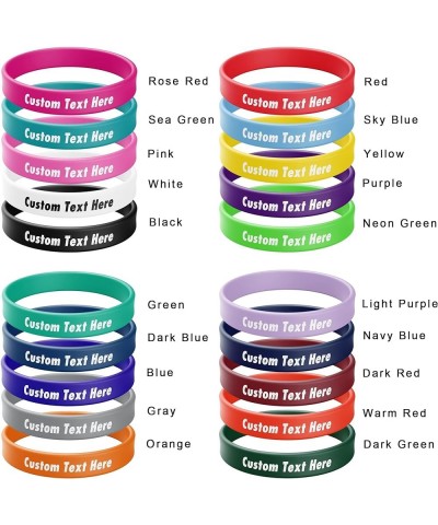 Handwerke Custom Rubber Bracelets Personalized Silicone Wristbands with Your Own Text, Customized Silicone Wirstbands for Par...