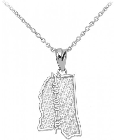 925 Sterling Silver State Pendant Necklace, 18 Mississippi $20.71 Necklaces