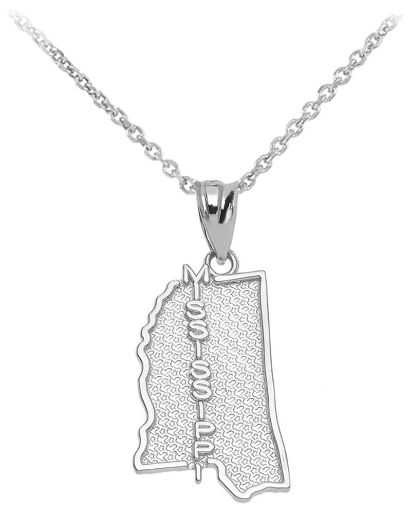 925 Sterling Silver State Pendant Necklace, 18 Mississippi $20.71 Necklaces