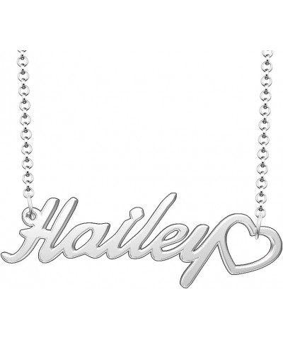 Custom Name Necklace Personalized Gifts for Women Name Plate Necklace Heart $9.65 Necklaces