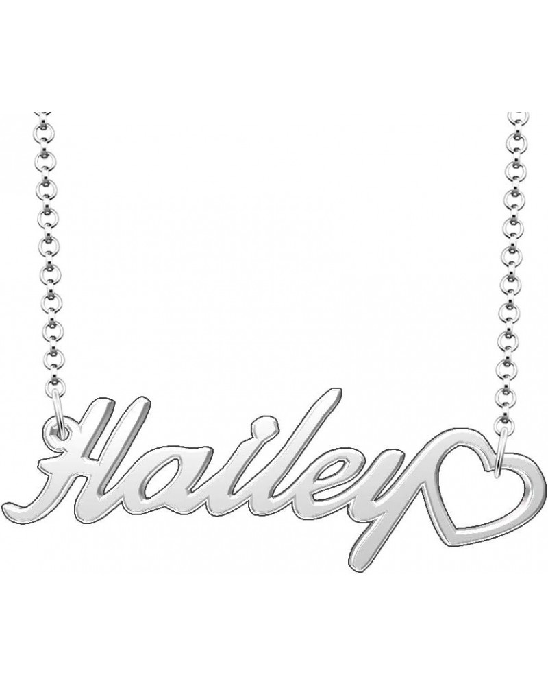 Custom Name Necklace Personalized Gifts for Women Name Plate Necklace Heart $9.65 Necklaces