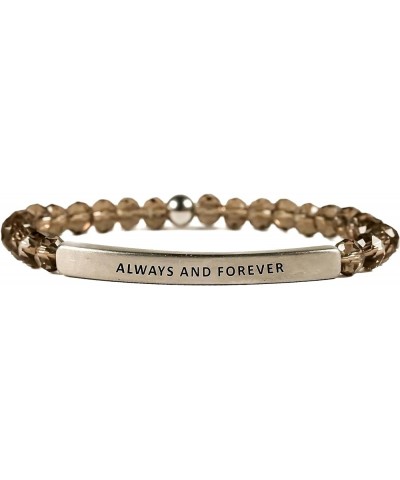 Love Collection Unisex Stretchable Bracelets (ALWAYS AND FOREVER) Black Diamond $22.37 Bracelets