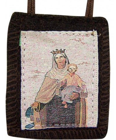 Genuine Wool Virgin Mary Brown Holy Scapular 18" Length $10.00 Necklaces