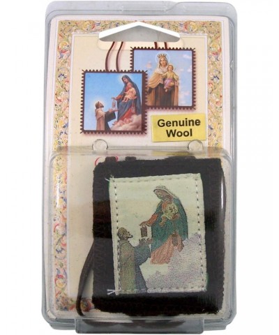 Genuine Wool Virgin Mary Brown Holy Scapular 18" Length $10.00 Necklaces