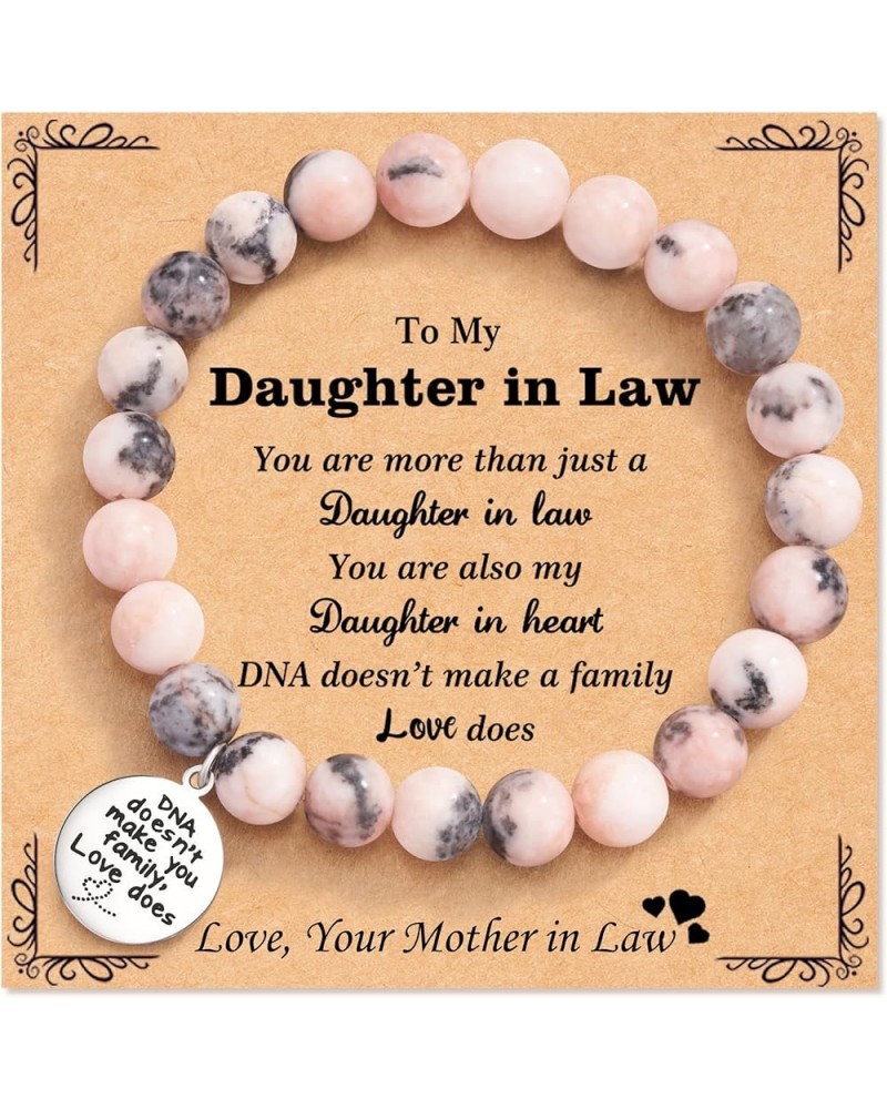 DNA Doesn't Make You Family Love Does Bracelet, Gifts for Bonus Mom/Bonus Dad/Bonus Daughter/Mother-in-law/Father-in-law/Daug...