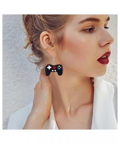 Creative Mini Simulation Gamepad Earrings Simple Personality Cartoon Black And Red Earrings For Women Girls Jewelry Gifts Gam...