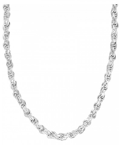 Sterling Silver 3.5mm - 5.5mm Rope Chain Necklace or Bracelet, 7.5" - 28 3.5mm - 28 Inches $12.22 Necklaces