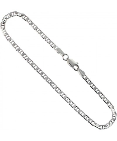 Sterling Silver Flat Mariner Link Chain Necklaces & Bracelets 3mm Nickel Free Italy, sizes 7-30 inch 30.0 Inches $9.32 Bracelets