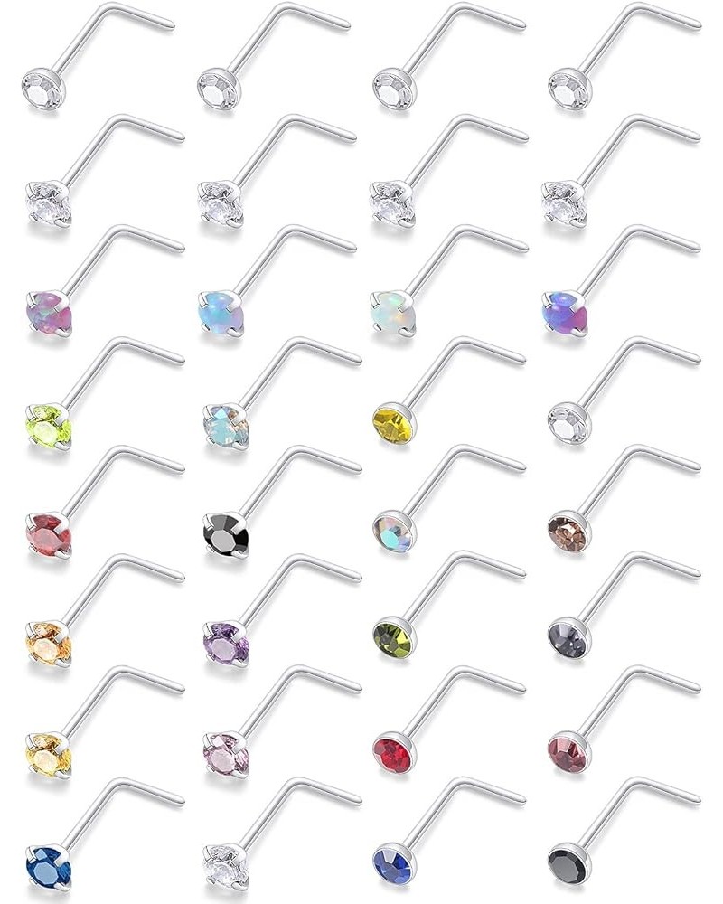 Nose Studs Nose Rings Studs Nose Rings Nose Stud Nose Ring Nose Piercings Nose Rings for Women Nose Piercing Jewelry Surgical...