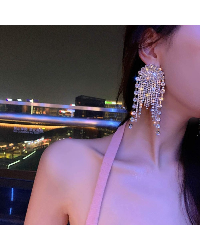 Fashion Women Earrings Long Chain Drop Dangle Earrings Jewelry (Silver) $8.24 Earrings