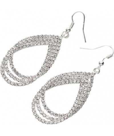 Sparkly Long Rhinestones Tassel Dangle Earrings Water Drop Statement Earrings Fashion Prom Jewelry CS $4.50 Earrings