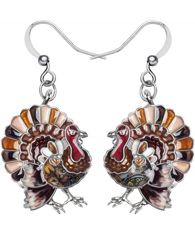 Cute Thanksgiving Turkey Chicken Earrings For Women kid Girl Festival Jewelry Gifts Squash $9.59 Earrings