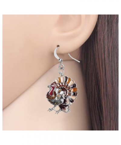 Cute Thanksgiving Turkey Chicken Earrings For Women kid Girl Festival Jewelry Gifts Squash $9.59 Earrings