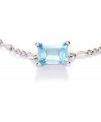 Womens Bridal Special Occasion Delicate Cubic Zirconia Adjustable Bracelet One Size Emerald Aqua/Rhodium $16.99 Bracelets