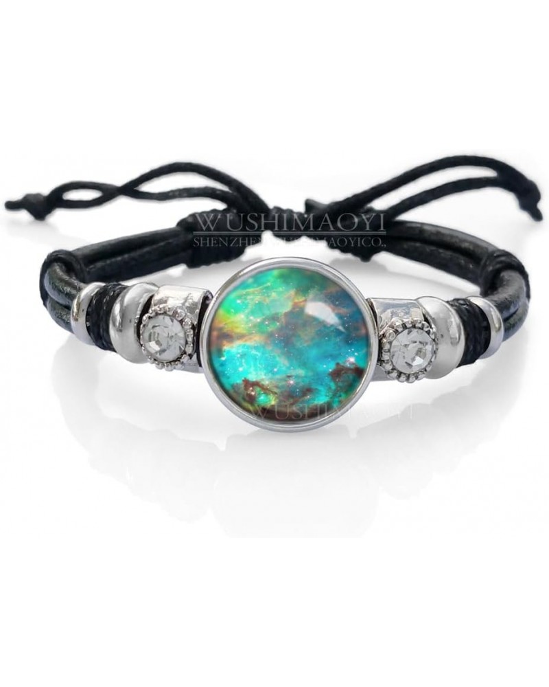 Turquoise Nebula bracelet Green Galaxy bracelet Fox Nebula jewelry Customize Your Own Style Green Galaxy + Black Leather $9.5...