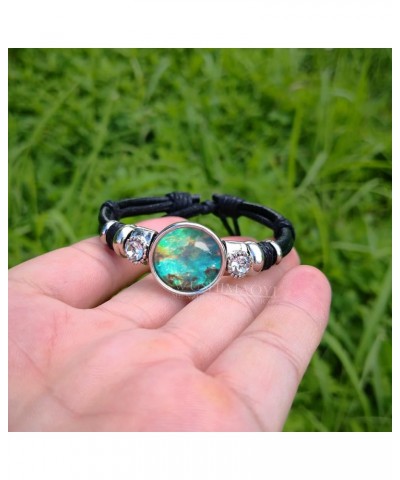 Turquoise Nebula bracelet Green Galaxy bracelet Fox Nebula jewelry Customize Your Own Style Green Galaxy + Black Leather $9.5...