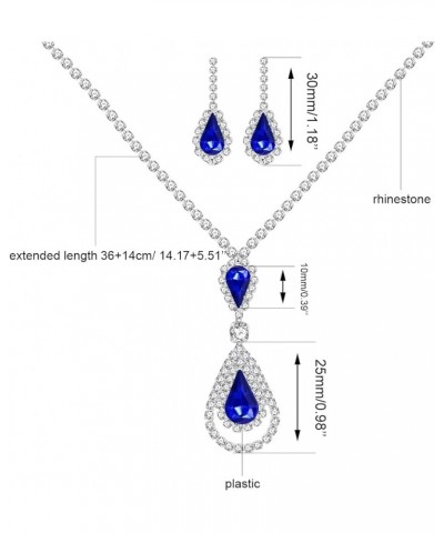 Alloy Crystal Wedding Jewelry Sets for Brides Rhinestone Necklace and Drop Earrings Platinum Plated Y644 Y1662 with 7 cards $...