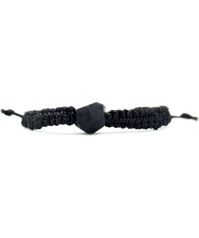 Handmade Black Tourmaline Large Natural Stone Adjustable Black String Bracelet Men's and Women's Gifts $8.24 Bracelets