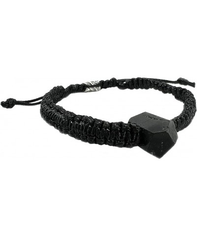 Handmade Black Tourmaline Large Natural Stone Adjustable Black String Bracelet Men's and Women's Gifts $8.24 Bracelets