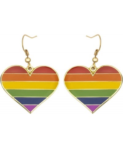 Progress Dangle Earrings Bisexual Rainbow Sun Set Lesbian Pansexual Nonbinary Asexual Gender Fluid Earring Gay and Lesbian LG...