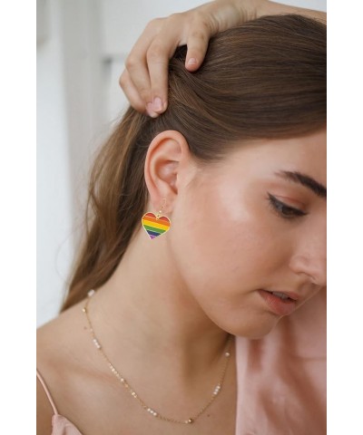 Progress Dangle Earrings Bisexual Rainbow Sun Set Lesbian Pansexual Nonbinary Asexual Gender Fluid Earring Gay and Lesbian LG...