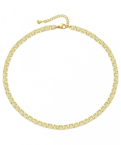 Necklace for Women Gold Chain Choker 18K Gold Filled Dainty Simple Jewelry Flat Marina $8.79 Necklaces