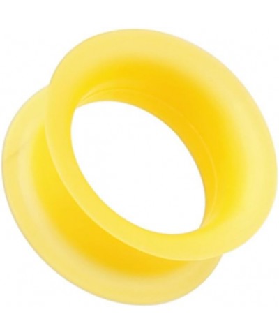 Ultra Thin Flexible Silicone Ear Skin WildKlass Double Flared Tunnel Plug (Sold as Pairs) 1" (25mm) Yellow $8.95 Body Jewelry