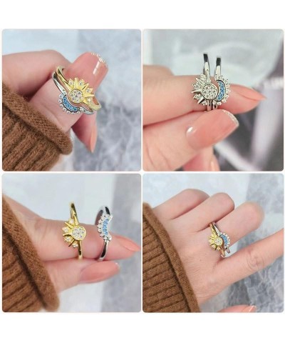 To My Best Friend, I'M Always Right Here Sun And Moon Ring, Sun And Moon Ring Set, Stackable Friendship Promise Ring, Zircon ...