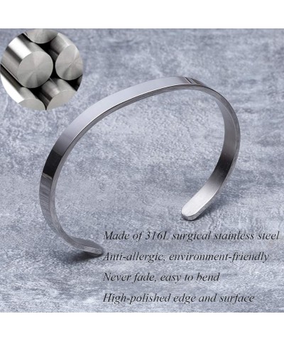 Inspirational Jewelry for Women Cuff Bangle Bracelets Stainless Steel Gifts Engraved Message You're pretty funking awesome ke...