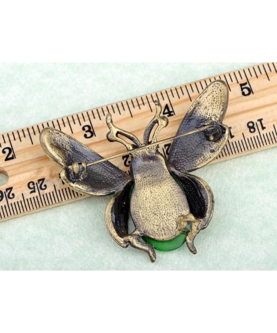 Peridot Crystal Rhinestone Ladybug Fly Insect Fashion Jewelry Brooch Pin Green $12.59 Brooches & Pins