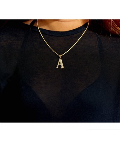 10K Yellow Gold Diamond Cut A to Z Alphabet Initial Letter Charm Pendant (Medium Size) N $51.01 Pendants