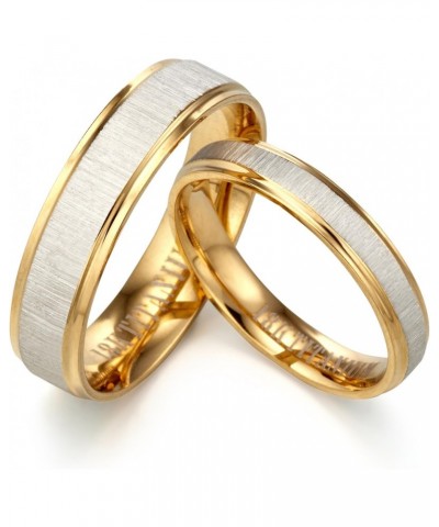 Free Engrave His and Her Groom Bride 18K Yellow Gold P Matching Anniversary Wedding Couple Ring Valentine Day Gift $40.55 Rings