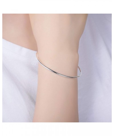 925 Sterling Silver Bangle Bracelet Stackable Bangles for Women/Girls | Bangle Bracelets for Women | 925 Sterling Silver Brac...