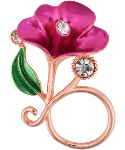 Exquisite Delicate Flower with Crystals Magnetic Eyeglass Holder Brooch Pin rose gold $9.85 Brooches & Pins