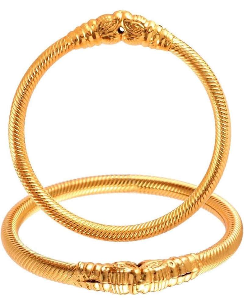 Bangles 2 Piece Shermoonh/Shermukhi Kada Gold Plated Daily Use Lion Design Jewelry for Women & Girls 2.8 $10.59 Bracelets