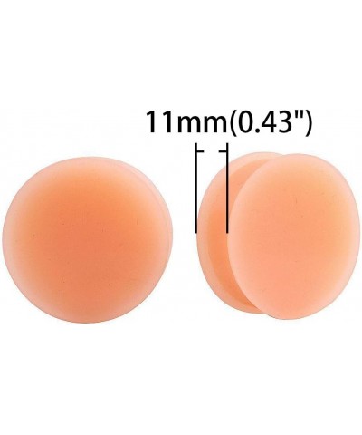 1-4 Pairs of Flesh Skin Colored Silicone Ear Plugs Hiding Hide Hider Retainer 3mm-30mm 4 Pairs (3, 4, 5, 6mm) $11.01 Body Jew...