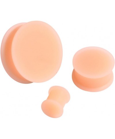 1-4 Pairs of Flesh Skin Colored Silicone Ear Plugs Hiding Hide Hider Retainer 3mm-30mm 4 Pairs (3, 4, 5, 6mm) $11.01 Body Jew...