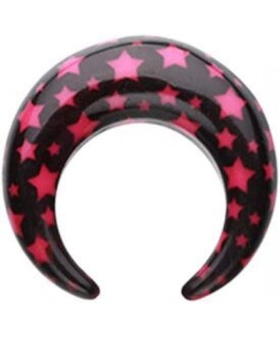 Starry Night Acrylic Ear Gauge Buffalo Taper 4 GA (5mm), Pink $10.61 Body Jewelry