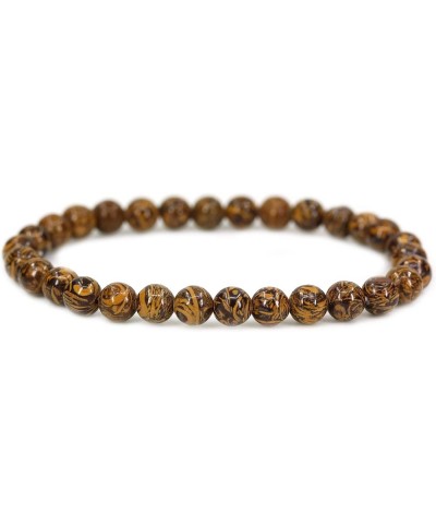 Natural Gemstone 6mm Round Beads Stretch Bracelet 7 Inch Tiger Skin Jasper $7.97 Bracelets