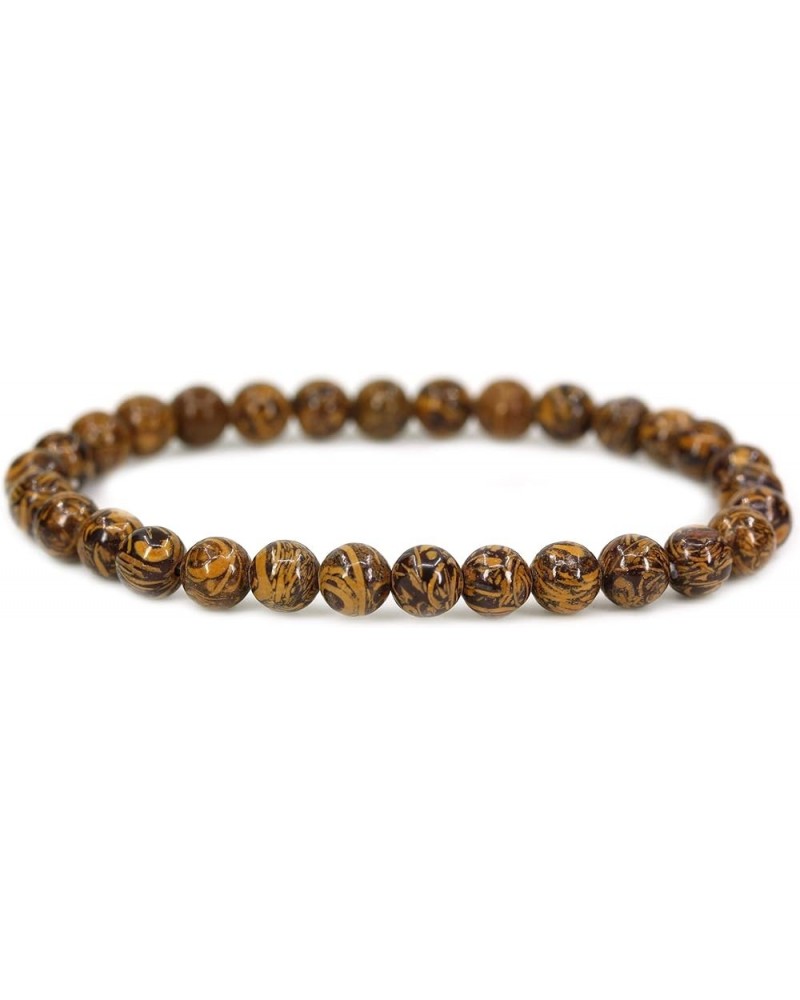 Natural Gemstone 6mm Round Beads Stretch Bracelet 7 Inch Tiger Skin Jasper $7.97 Bracelets