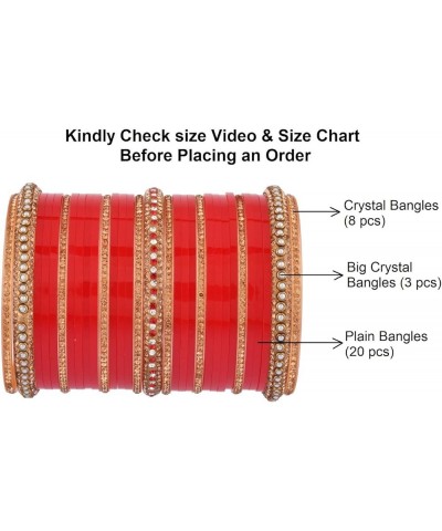 Indian Bridal Bangle Set Bollywood CZ Crystal Traditional Bridal Bangle Bracelet Jewelry Style 3 (Set of 62 Pcs) 2-6 $14.96 B...