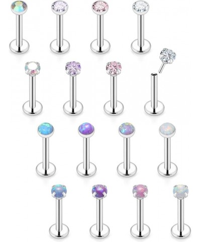 20G 18G 16G Push in Lip Rings Stainless Surgical Steel Labret Jewelry Monroe Lip Rings Nail Cartilage Tragus Helix Earrings S...