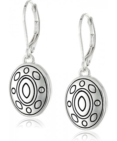 Napier Global Beat Silvertone Leverback Drop Earrings Silver $7.48 Earrings