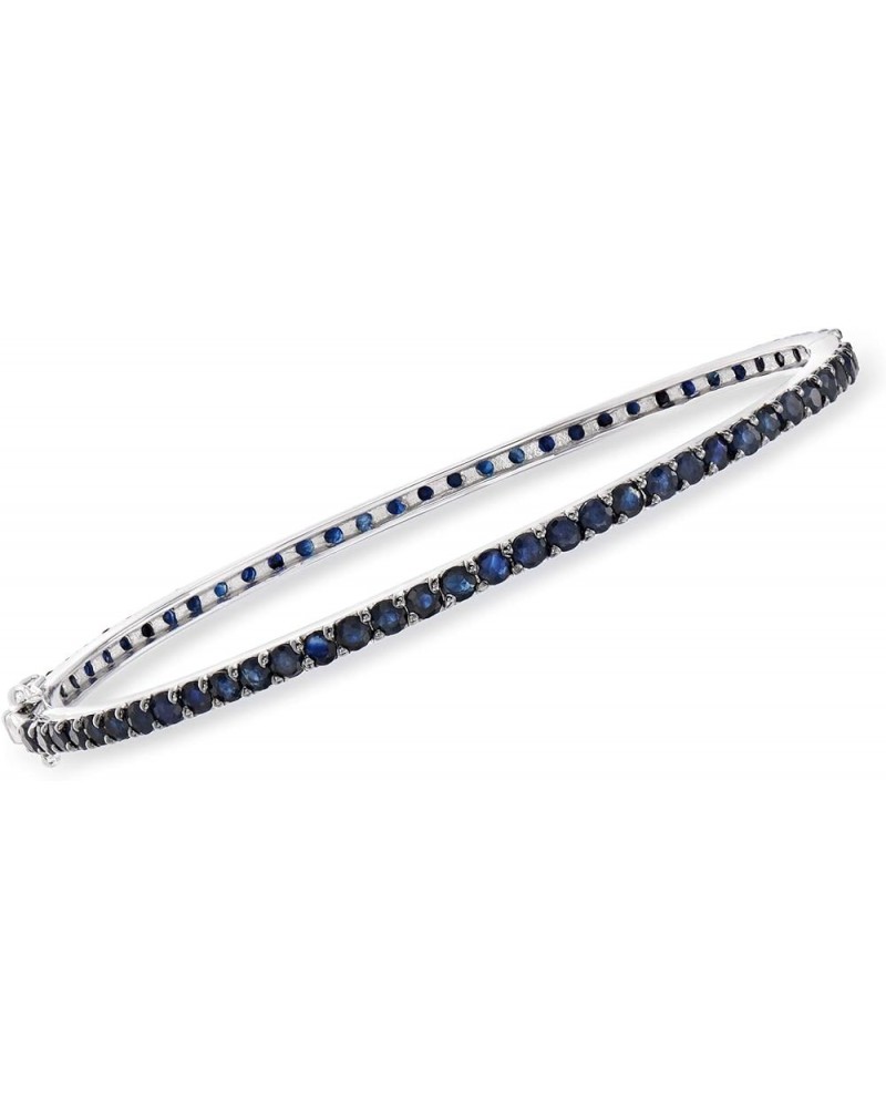 5.25 ct. t.w. Sapphire Eternity Bangle Bracelet in Sterling Silver 7.5 Inches $115.50 Bracelets